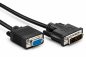 Preview: DINIC DVI-I 12+5 Stecker auf 15pol. HD-Stecker, Kabel 2-fach geschirmt, schwarz, 3m